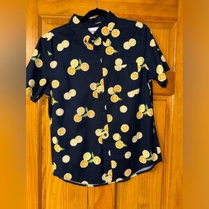 Lemon Short Sleeve Button Up